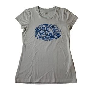 Womens Nike Fit Dry Blue The Human Race Race T-Shirt Size XS 0-2